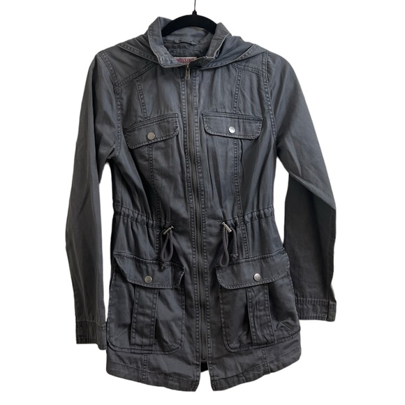Mossimo Grey utility jacket with hood - Picture 3 of 9